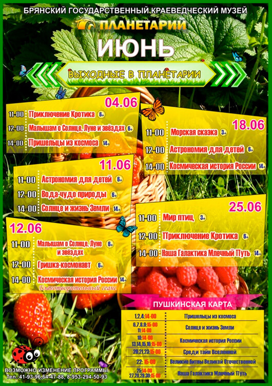 Выходные в планетарии