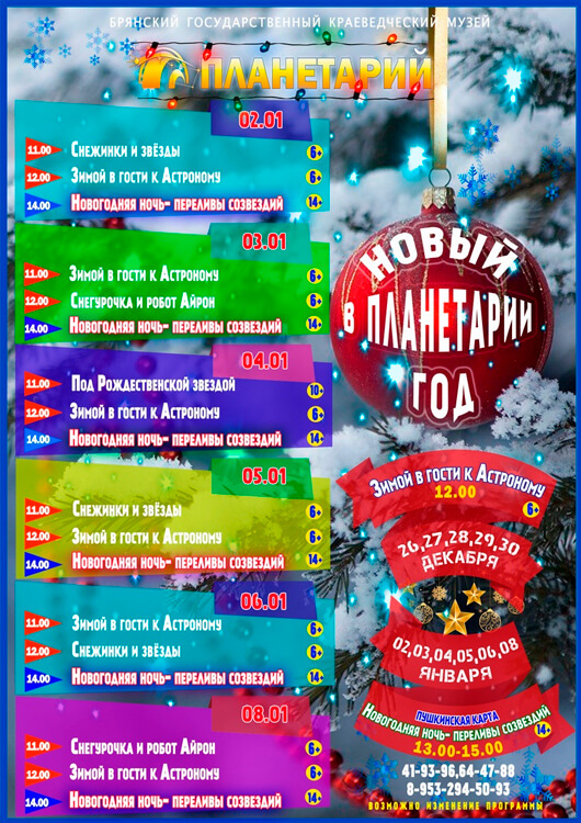 Новогодний планетарий Новогодний планетарий
