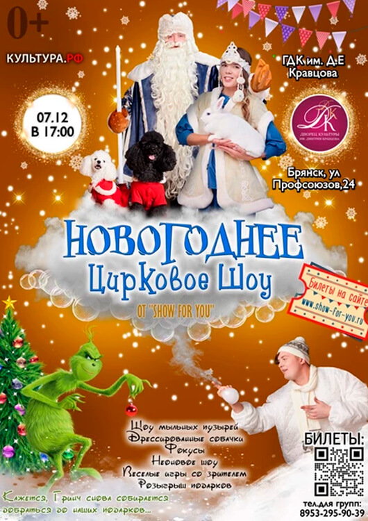 Афиша к событию Новогоднее цирковое шоу